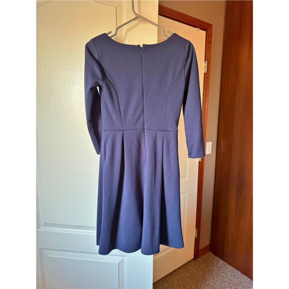 Navy Blue Merona Swing A-Line Fit and Flair Dress - Picture 2 of 3